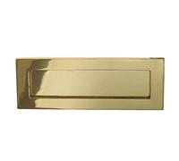 Traditional Letter Plate Polished Brass 279 X 89mm