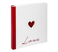 walther design Photo Album White 28 x 30,5 cm with Cover Punching and Embossing, Wedding Album Love UH-159