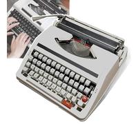 Traditional Manual Typewriter, Retro Manual Typewriter (Capable of Typing), with Case, Easy to Use, lexible Buttons Clear Handwriting, for Creative Writing, Home Decor,A