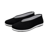Traditional Martial Arts Kung Fu Shoes Men Black Cloth Old Casual Shoes(7.5UK)