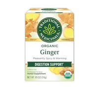 Traditional Medicinals Organic Ginger Herbal Wrapped Tea Bags - 0.85 oz - 16 ct