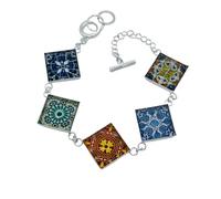Traditional Mediterranean Tiles Image Bracelet - Mixed Up Dolly