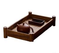 Traditional Meets Modern Tea Tray in Solid Walnut Wood for Serving and Storing Tea Accessories Gracefully (Small Size 29 * 17 * 4)