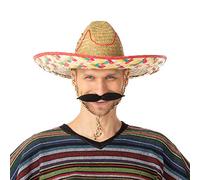 Traditional Mexican Hat Fancy Dress Sombrero Straw - Western