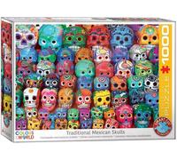 Traditional Mexican Skulls - Eurographics Smart Cut 1000 Piece Jigsaw Puzzle NEW
