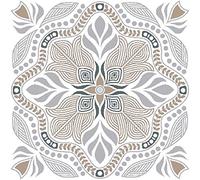 Traditional Modern Art Tile transfers Stickers Peel and Stick-Room wall Decor self Adhesive Vinyl Decals -Kitchen Bathroom backsplash-Vintage Victorian Moroccan Mosaic (Modern 5) Pack of 10