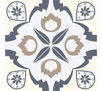 Traditional Modern Art Tile transfers Stickers Peel and Stick Room Wall Decor self Adhesive Vinyl Decals Kitchen Bathroom backsplash Vintage Victorian Moroccan Mosaic (6) Pack of 10