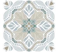 Traditional Modern Art Tile transfers Stickers Peel and Stick Room Wall Decor self Adhesive Vinyl Decals Kitchen Bathroom backsplash Vintage Victorian Moroccan Mosaic (5) Pack of 10