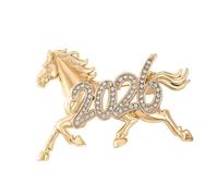 Traditional Modern Chinese Zodiacs Horse Brooch Pin Alloy Lapel Featuring 3D Design Ideal Accessory for Occasions Alloy Fashion Statement Horse Symbol Elegant Unisex Accessory