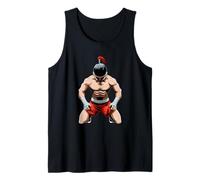Traditional Muay Thai Fighter Kneeling Warrior Tank Top