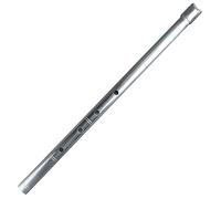 Traditional Musical Instrument D Key 5 Holes Silver Metal Aluminum alloy Flute called Shakuhachi