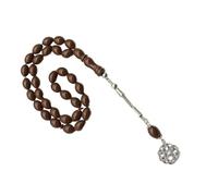 Traditional Muslim Misbaha Acrylic Beads Smooth Texture Prayer Stress Relief Modern Craftsmanship Oval Prayer Beads for Meditation, フリーサイズ