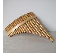 Traditional National Musical Instrument 18-tube F-tuned Bitter Bamboo Panpipe With Varnish Surface(L)