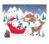 Traditional Nativity Advent Calendar With Envelope Christmas Countdown Chocolate Free (Santa in sleigh)