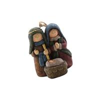 Traditional Nativity Resin Ornamentation Colorful Manger Scene Nativity Scene Decoration For Christmas Trees And Indoor Space Manger Home Decoration Pendant