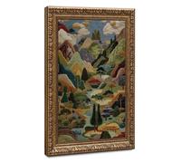 Traditional Natural Landscape Art - Valleys, Rivers, Forests Canvas Poster Bedroom Decor Landscape Office Room Decor Gift 20" L X 30" W