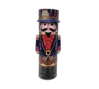 Traditional Nutcracker Shaped Shortbread Biscuit - Decorative Collectible Metal Container Filled with Buttery Scottish Biscuits (pack of 1 (blue))