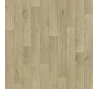 Traditional Oak Vinyl Flooring Wood Plank Effect Felt Backed Roll Lino Kitchen Bathroom (3m x 3m)