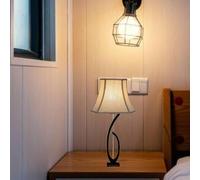 Traditional Octagonal Square Cut Corner Cream Pattern Style Fabric Easy Fit Table/Floor Lamp Shade (16" (41cm))