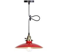 Traditional Oil Rubbed Metal Finish Chandelier Style Hanging Light Kitchen Island Illumination Red Wrought Iron Art Lamp,Pendant Lighting Ceiling
