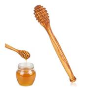 Traditional Olive Wood Honey Dippers, 6.3" Wooden Honey Mixing Stirrer, Dipper Sticks for Jar, Sticks for Tea, Kitchen and Wedding Favors