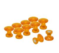Traditional Orange Magnetic Map Pin Magnets for Fridge, Whiteboard, Noticeboard, Filing Cabinet - Pack of 120