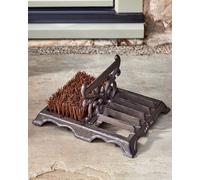 Traditional Ornate Cast Iron Outdoor Garden Boot Brush Scraper Dibor Brown Medium