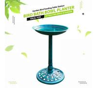 Traditional Outdoor Bird Bath Garden Pedestal Water Bowl