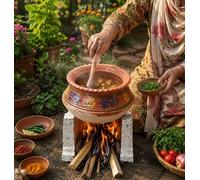 Traditional Outdoor Wood Burning Stove | Camping Firewood Cooker, For Garden and Outdoor Use