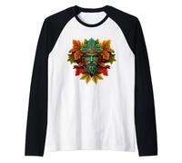 Traditional Pagan Celtic Greenman Raglan Baseball Tee