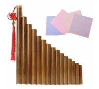 Traditional Pan Flute 15 Pipes Brown Pan Flute G For Key Traditional Musical Instrument