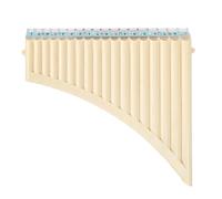 Traditional Pan Flute 18 Pipes Pan Flute C Key Panpipes With Mouthpiece Wind Instrument Beginners With Carrying Bag(White)