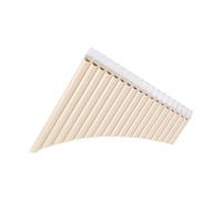 Traditional Pan Flute 18 Pipes Pan Flute C Key Panpipes With Mouthpiece Wind Instrument For Beginners With Carrying Bag(Off White)
