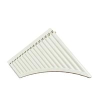 Traditional Pan Flute C Tone Pan Flute Professional Portable Fan Beginner Handhled Traditional Ethnic Wind Instrument(16 Pipe White)