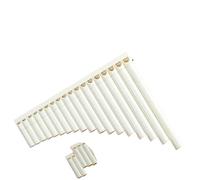 Traditional Pan Flute C Tone Pan Flute Professional Portable Fan Beginner Handhled Traditional Ethnic Wind Instrument(Upgrad White)