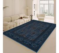Traditional Persian Large Area Rug - Soft Luxury Style Carpet for Living Room, Bedroom, Hallway Runner, Round Rug, Small Door Mats & Floor Mats (Navy Blue, 280 x 380 cm)