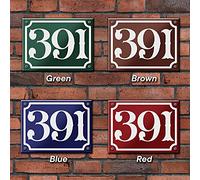 Traditional Personalised French Enamel Vintage Themed Acrylic House Door Number Sign Plague (20cm x 15cm)