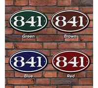 Traditional Personalised French Enamel Vintage Themed Acrylic House Door Number Sign Plague (25cm x 15cm)