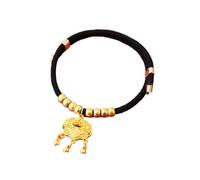 Traditional Pet Weave Longevity Golden Lock Adjustable Alloy/Polyester Handmade Cat Collar Chinese Style(Black-M-Style A)
