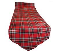 Traditional Polyviscose Tartan Table Runner Burns Night Hogmanay Christmas Dining Room Decoration [Red Royal Stewart 4 Ft]