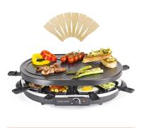 Traditional Raclette Cheese Grill Electric Hot Plate 8 Person Andrew James UK [EEK: Compliant]