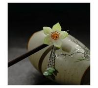 Traditional Retro Hairpins 2pcs Classic Hair Stick Hair Accessories Glazed Flower Hairpin Chopstick Vintage Girls Wooden Clasp Jewelry(Color-08)