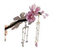 Traditional Retro Hairpins 2pcs Classic Hair Stick Hair Accessories Glazed Flower Hairpin Chopstick Vintage Girls Wooden Clasp Jewelry(Color-10)