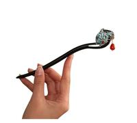 Traditional Retro Hairpins 2pcs Niche Classical Blue Butterfly Women's Braided Hair Wooden Hairpin Elegant Paired Hair Accessories