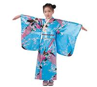 Traditional Robe Japanese Girl Costume Kids Clothing Outings Toddler Kimono Baby Girl Clothing & Skirt (Sky Blue, 4-5 Years)