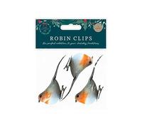 Traditional Robin Christmas Decorative Clips - Pack of 3 - Festive Bird Ornaments with Real Feathers & Metal Clips for Xmas Tree, Garlands, Wreaths & Holiday Decorations