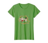 Traditional Romanian Family Map Costume Flag Design T-Shirt, Women, Grass Green, X-Large