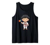 Traditional Romanian Peasant Boy Flag for Kids Design Tank Top