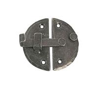 Traditional Round Cabinet Latch Pewter Cast Iron Finish Lever Catch