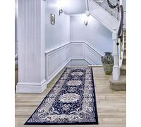 Traditional Rug Oriental Mat Extra Large Area Rugs for Hallway Kitchen Living Room Office Bedroom Aisle Corridor (Blue, 120 x 170 cm (4 ft x 5 ft 6 in))